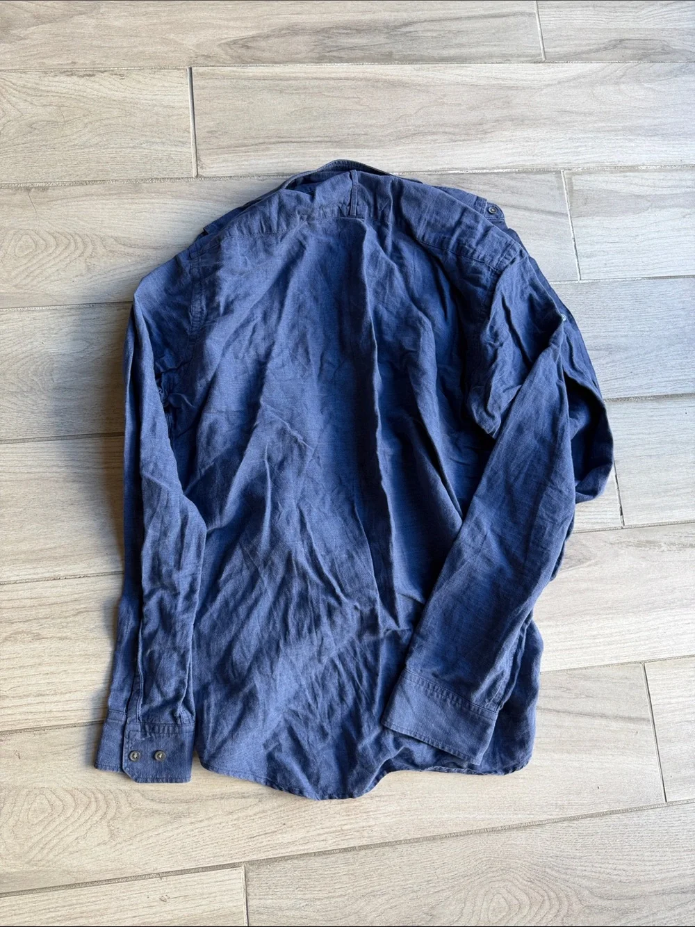 Banana Republic Men's Button-Down Shirt - Dark Blue